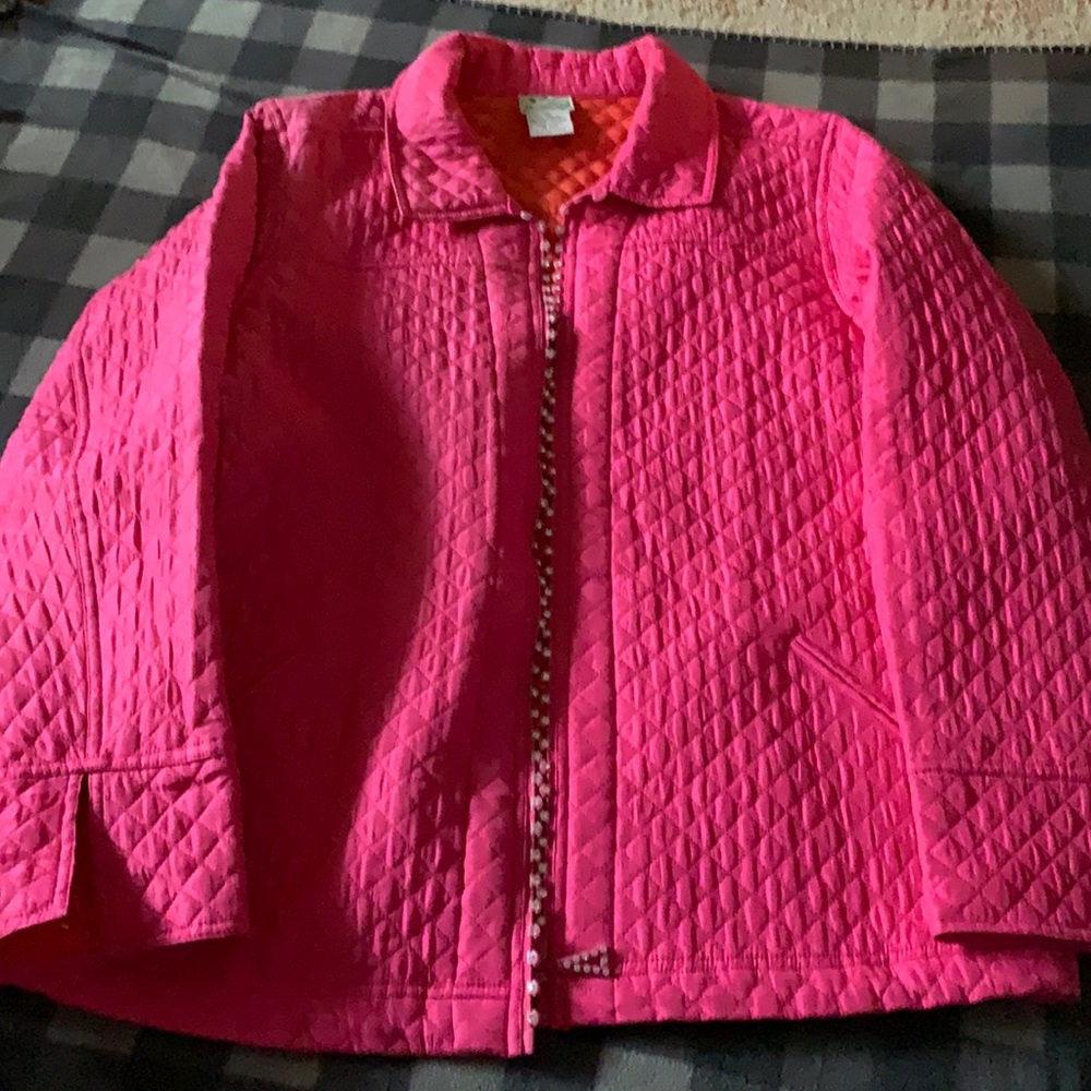 The quacker factory orange and pink jacket